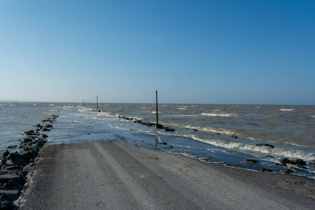 Carretera inundada