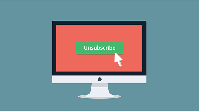 Pantalla de ordenador con la palabra Unsubscribe.
