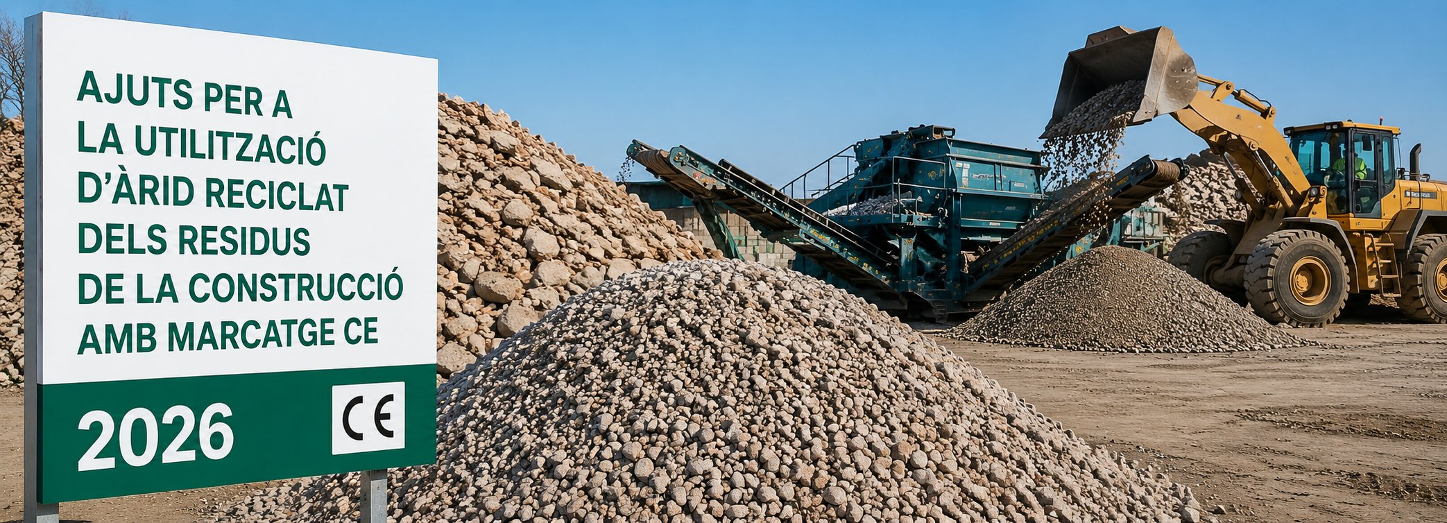 Aid for the use of recycled aggregate from construction waste with CE marking 2026