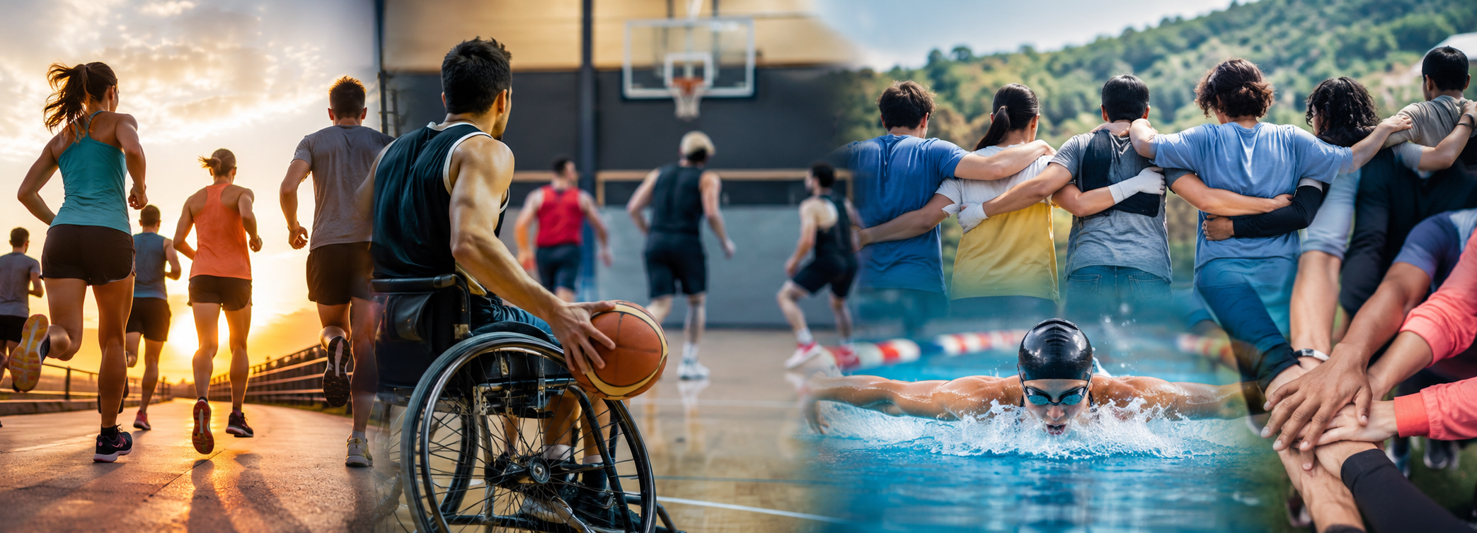 Persones practicant diverses activitats esportives que representen la participació i la rellevància social de l'esport a Catalunya.